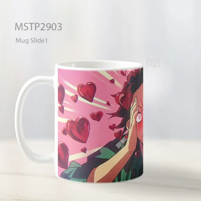 Tanjiro Kamado Hati Penuh Cinta Mug MSTP2903 - All-side / Desain