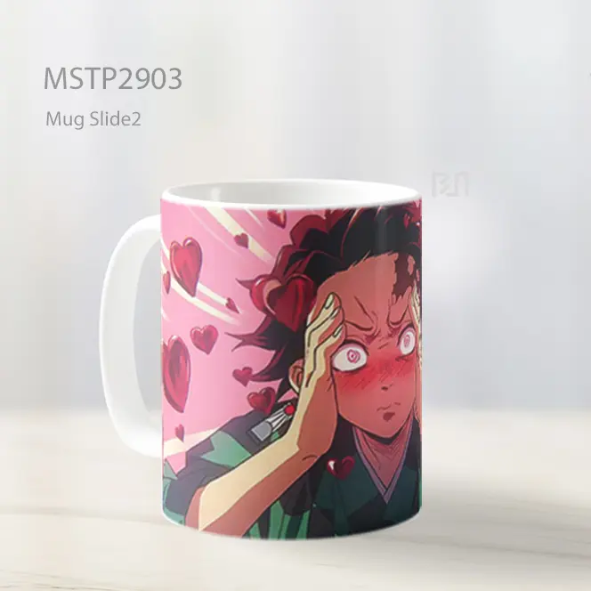 Tanjiro Kamado Hati Penuh Cinta Mug MSTP2903 - All-side / Desain