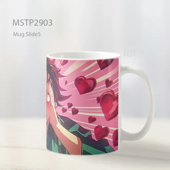 Tanjiro Kamado Hati Penuh Cinta Mug MSTP2903 - All-side / Desain
