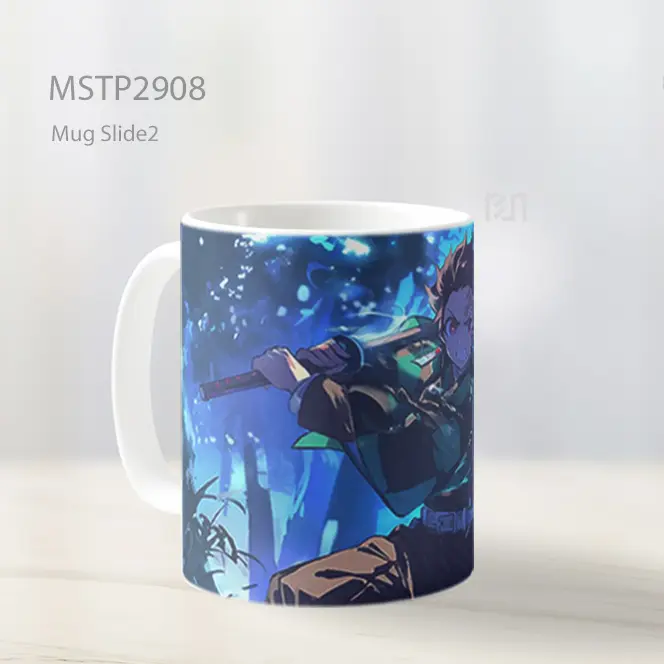 Tanjiro Kamado Pertarungan Pedang Mug MSTP2908 - All-side / Desain