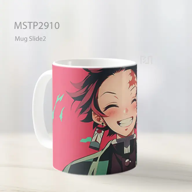 Tanjiro Kamado Senyum Lucu Energi Mug MSTP2910 - All-side / Desain