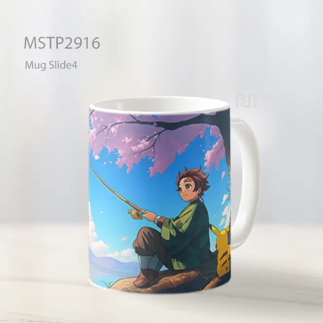 Tanjiro Memancing Bersama Pikachu Mug MSTP2916