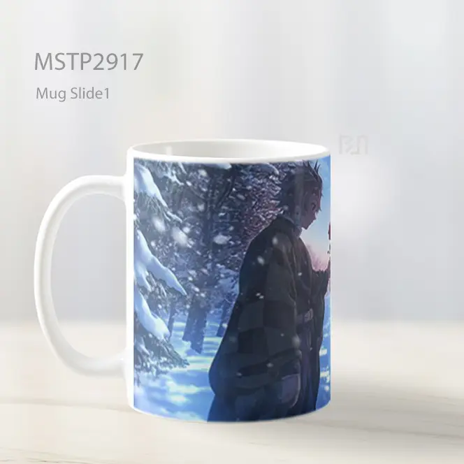 Tanjiro Memberi Nezuko Bunga Mug MSTP2917 - All-side / Desain