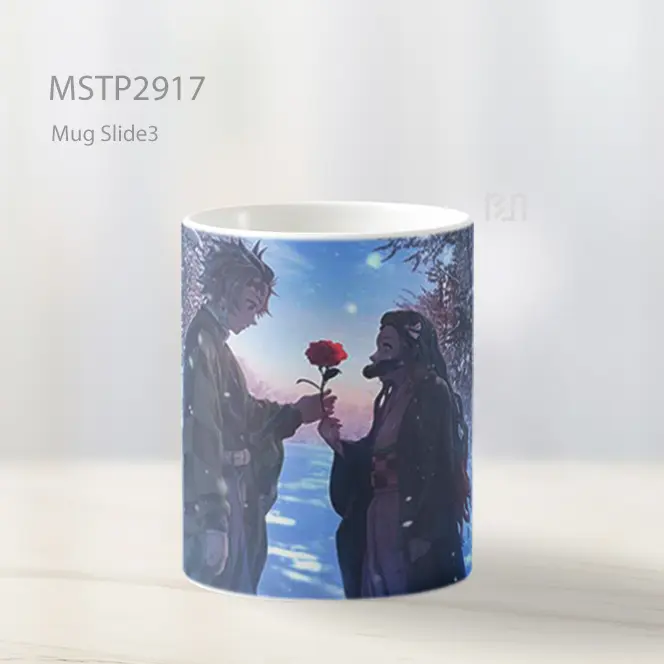Tanjiro Memberi Nezuko Bunga Mug MSTP2917 - All-side / Desain