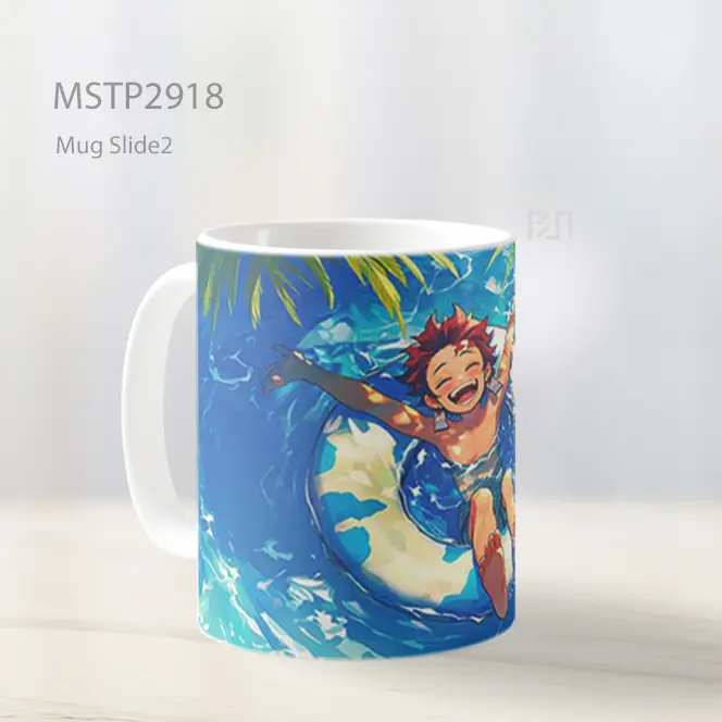 Tanjiro Menikmati Kolam Musim Panas Mug MSTP2918 - All-side / Desain