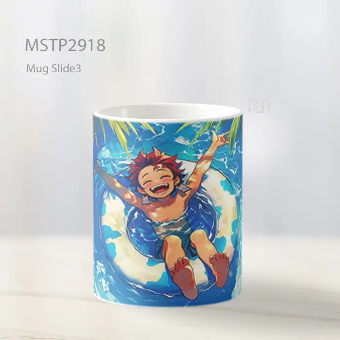Tanjiro Menikmati Kolam Musim Panas Mug MSTP2918 - All-side / Desain