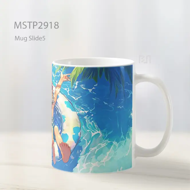 Tanjiro Menikmati Kolam Musim Panas Mug MSTP2918 - All-side / Desain