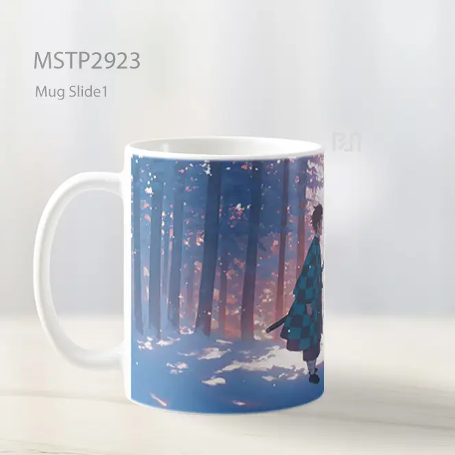 Tanjiro Nezuko Snowy Forest Mug MSTP2923 - All-side / Desain