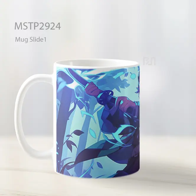 Tanjiro Pedang Api Biru Mug MSTP2924 - All-side / Desain