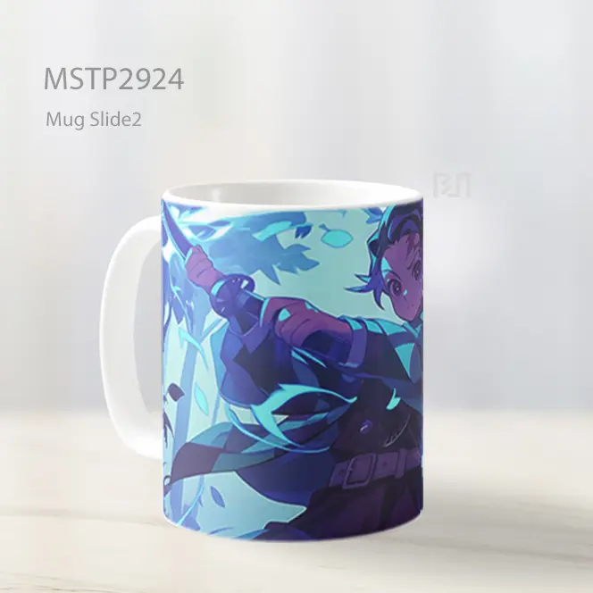 Tanjiro Pedang Api Biru Mug MSTP2924 - All-side / Desain