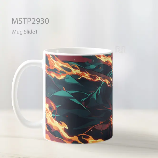 Tanjiro Pernapasan Api Mug MSTP2930 - All-side / Desain