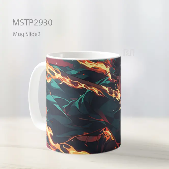 Tanjiro Pernapasan Api Mug MSTP2930 - All-side / Desain