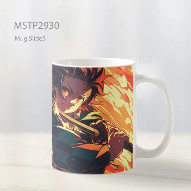 Tanjiro Pernapasan Api Mug MSTP2930 - All-side / Desain