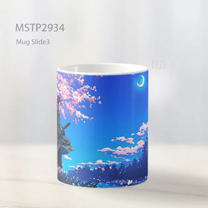 Tanjiro Sakura Merah Muda Pixel Mug MSTP2934 - All-side / Desain