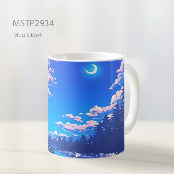 Tanjiro Sakura Merah Muda Pixel Mug MSTP2934
