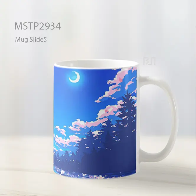 Tanjiro Sakura Merah Muda Pixel Mug MSTP2934 - All-side / Desain
