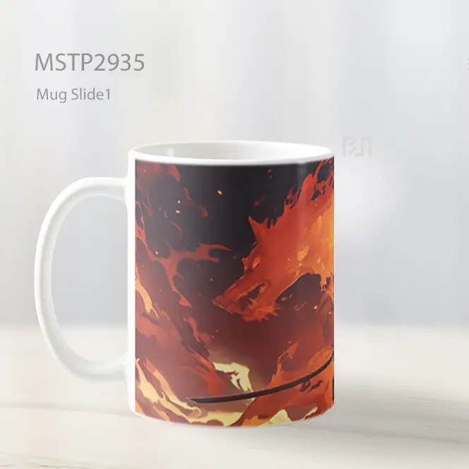 Tanjiro Serigala Api Demon Slayer Mug MSTP2935 - All-side / Desain