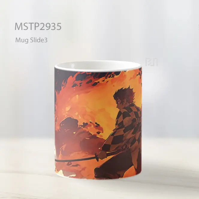 Tanjiro Serigala Api Demon Slayer Mug MSTP2935 - All-side / Desain