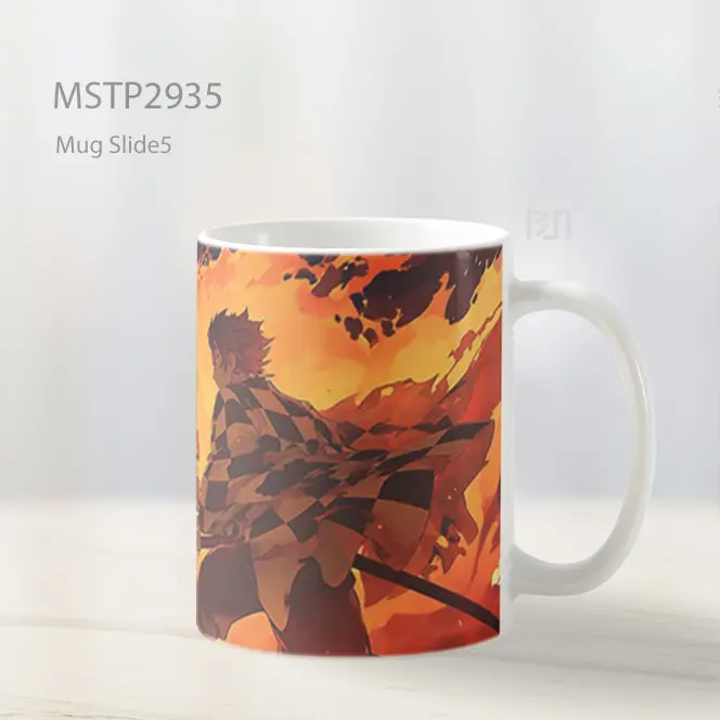 Tanjiro Serigala Api Demon Slayer Mug MSTP2935 - All-side / Desain
