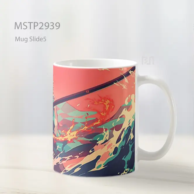 Tanjiro Tebasan Api Demon Slayer Mug MSTP2939 - All-side / Desain
