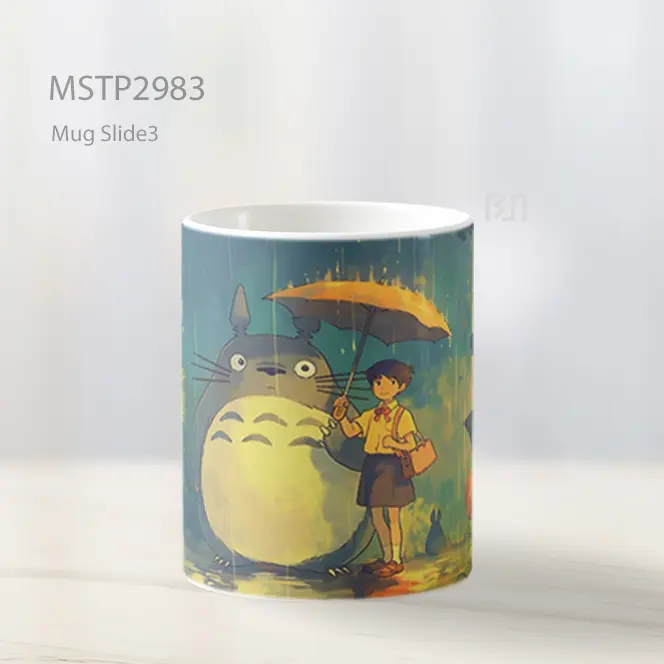Totoro Adegan Payung Mug MSTP2983 - All-side / Desain