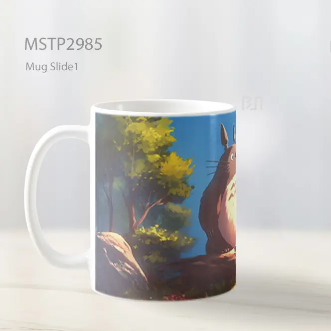 Totoro Di Atas Batu Ghibli Mug MSTP2985 - All-side / Desain