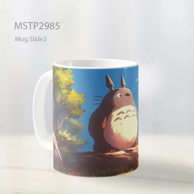 Totoro Di Atas Batu Ghibli Mug MSTP2985 - All-side / Desain