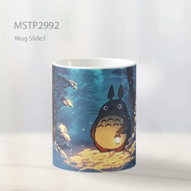 Totoro Memegang Lentera Di Salju Mug MSTP2992 - All-side / Desain