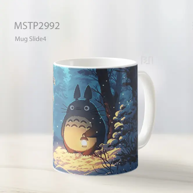 Totoro Memegang Lentera Di Salju Mug MSTP2992