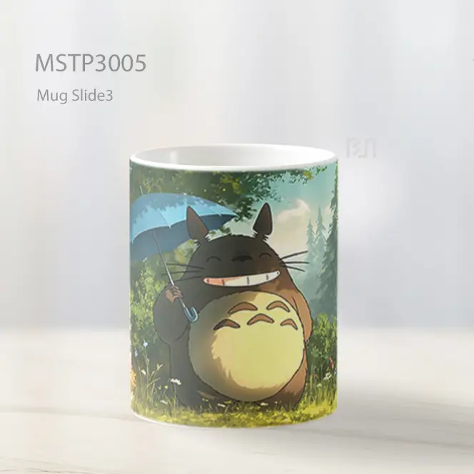 Totoro Tersenyum Payung Alam Mug MSTP3005 - All-side / Desain