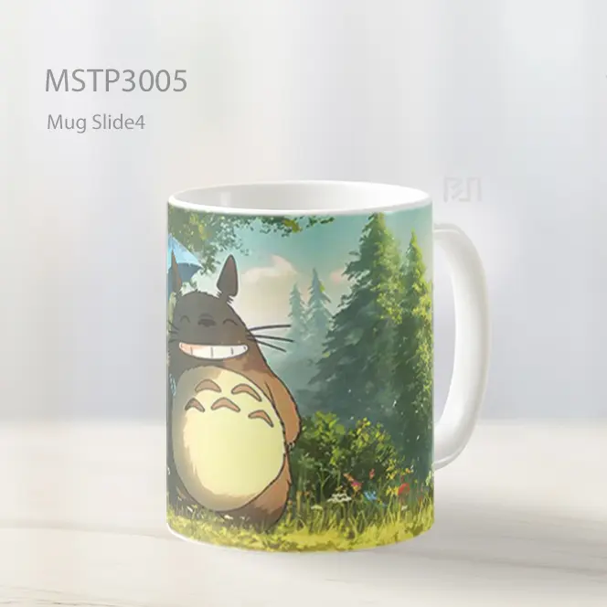 Totoro Tersenyum Payung Alam Mug MSTP3005