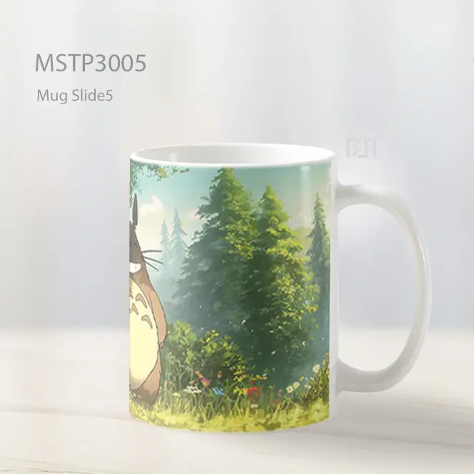 Totoro Tersenyum Payung Alam Mug MSTP3005 - All-side / Desain
