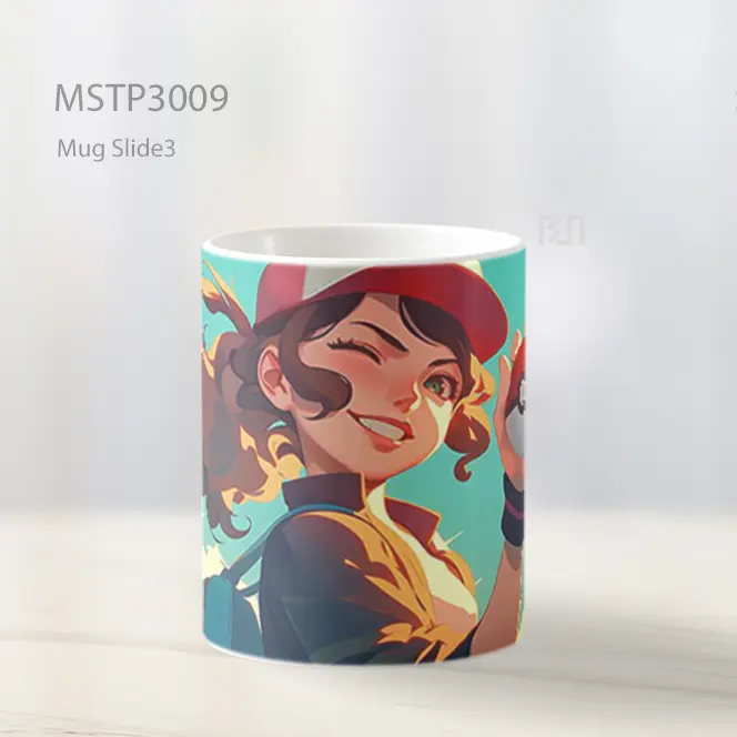 Trainer Siap Bertarung Pokemon Mug MSTP3009 - All-side / Desain