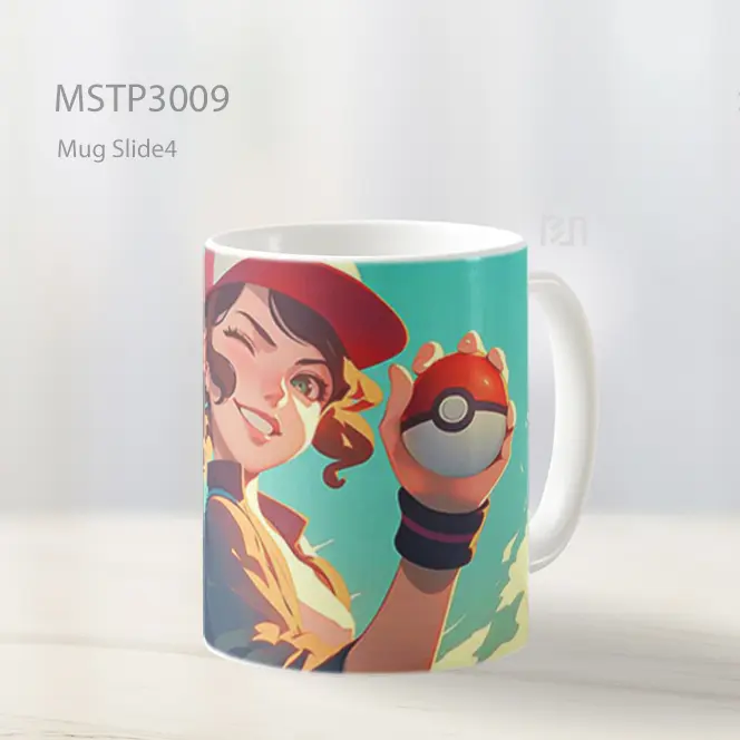 Trainer Siap Bertarung Pokemon Mug MSTP3009