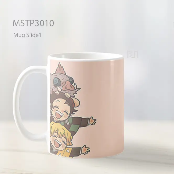Trio Imut Demon Slayer Tersenyum Mug MSTP3010 - All-side / Desain