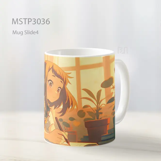 Uraraka Belajar Di Jendela Mug MSTP3036