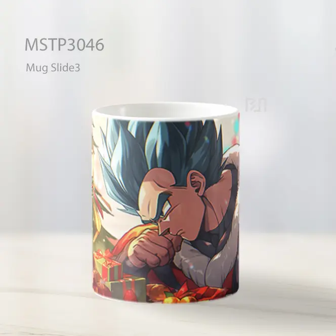 Vegeta Dengan Hadiah Natal Mug MSTP3046 - All-side / Desain