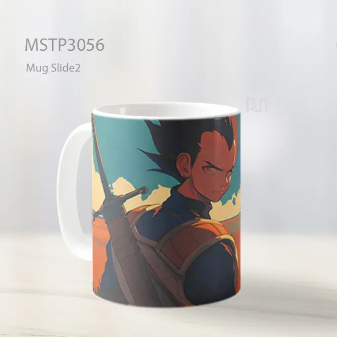 Vegeta Pose Petarung Gaya Seni Mug MSTP3056 - All-side / Desain