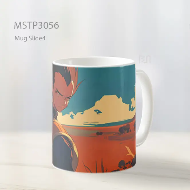 Vegeta Pose Petarung Gaya Seni Mug MSTP3056