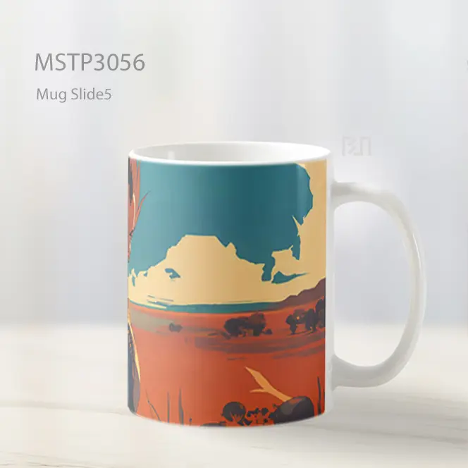 Vegeta Pose Petarung Gaya Seni Mug MSTP3056 - All-side / Desain