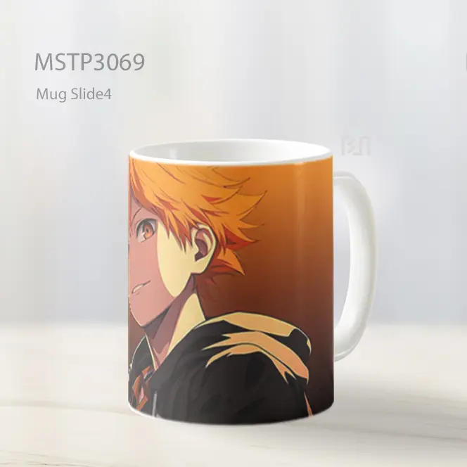 Hinata Shoyo Fokus Menatap Lawan Mug MSTP3069