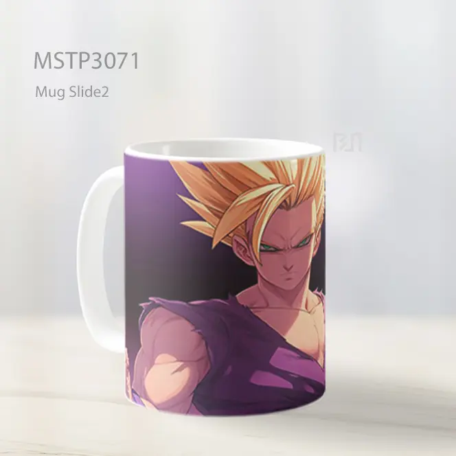 Son Gohan Siap Bertarung Latar Ungu Mug MSTP3071 - All-side / Desain