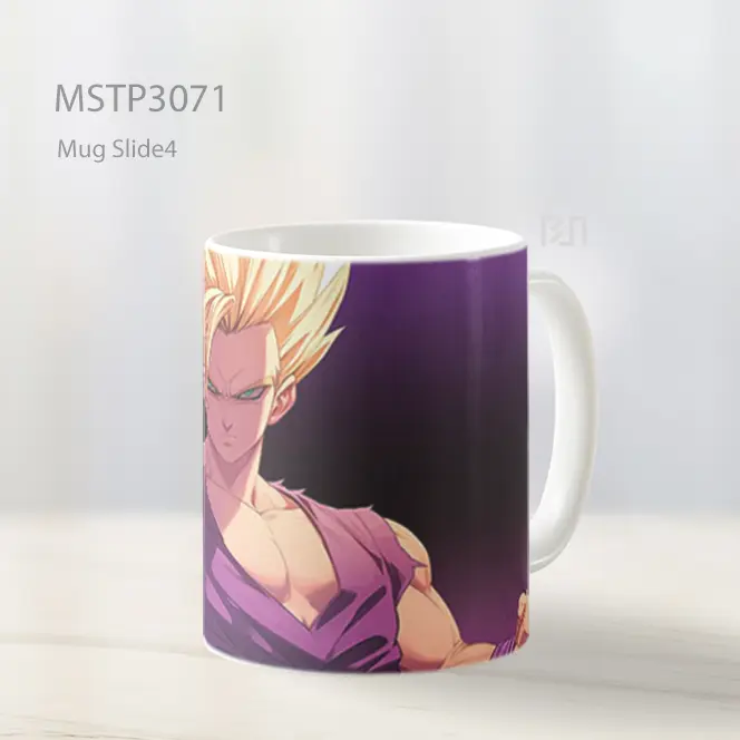 Son Gohan Siap Bertarung Latar Ungu Mug MSTP3071