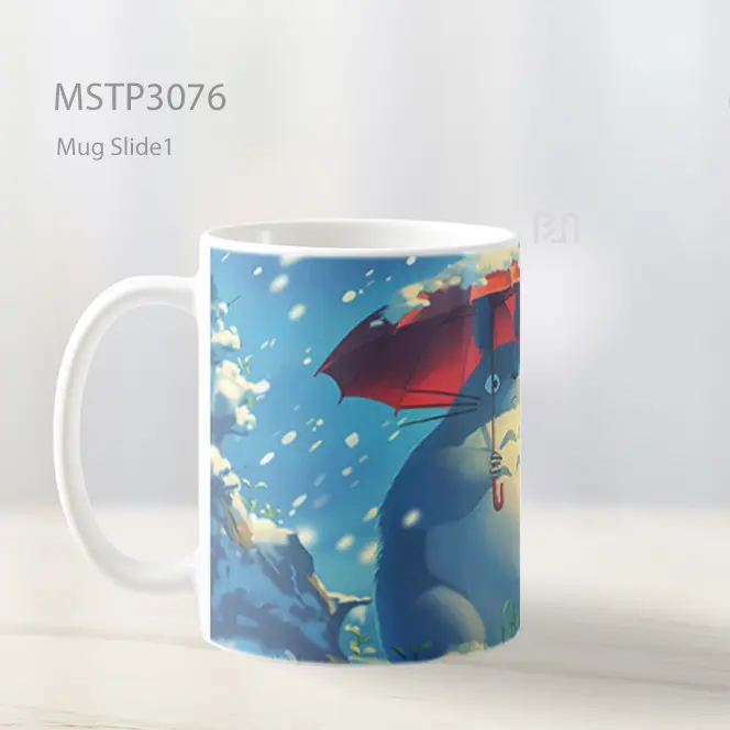 Winter Totoro Payung Merah Mug MSTP3076 - All-side / Desain