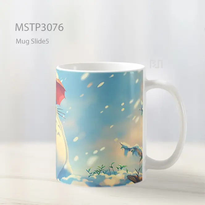 Winter Totoro Payung Merah Mug MSTP3076 - All-side / Desain
