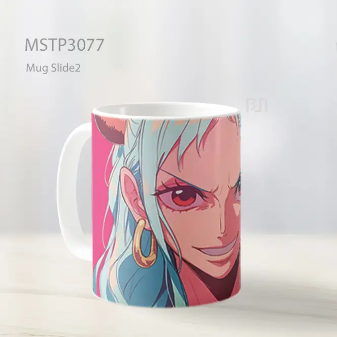 Yamato One Piece Latar Merah Epik Mug MSTP3077 - All-side / Desain