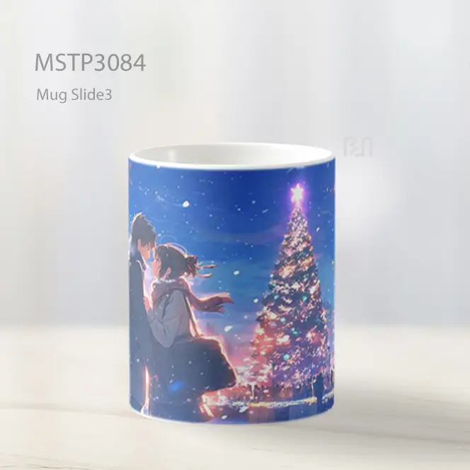 Your Name Pohon Natal Reunion Ultrawide Mug MSTP3084 - All-side / Desain