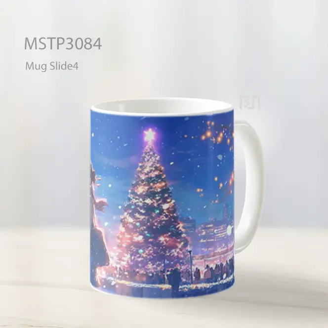 Your Name Pohon Natal Reunion Ultrawide Mug MSTP3084