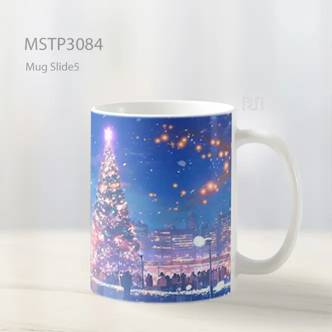 Your Name Pohon Natal Reunion Ultrawide Mug MSTP3084 - All-side / Desain