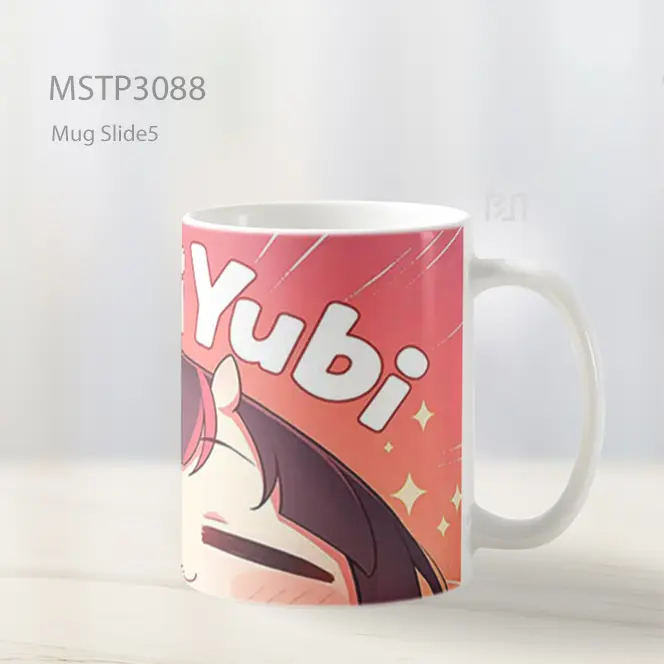 Yubi Yubi Wajah Imut Anime Mug MSTP3088 - All-side / Desain